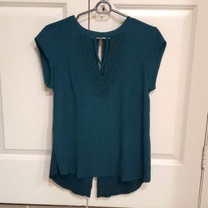 Teal Green Quin Cap Sleeve Detailed Top Size Small Brand New With Tags
